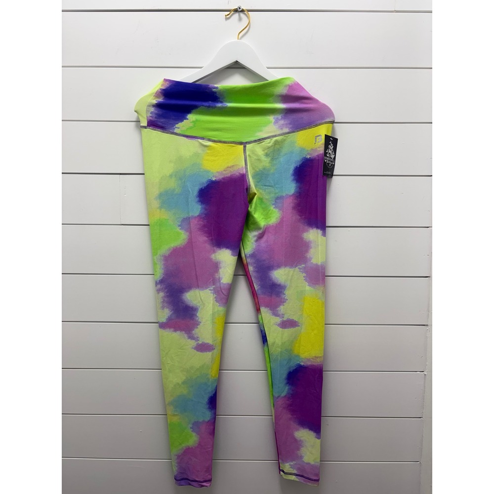 Bombshell Boutique Rainbow Tie Dye Marble Booty Lift Scrunch Leggings XL